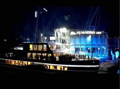 2024年4月に運航を開始した遊覧船（在韓日本人女性信者より）