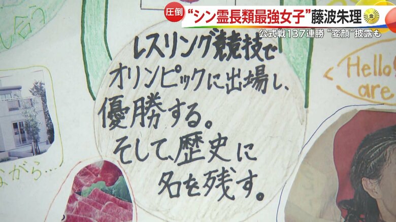 藤波選手が小学校時代に書いたドリームマップ