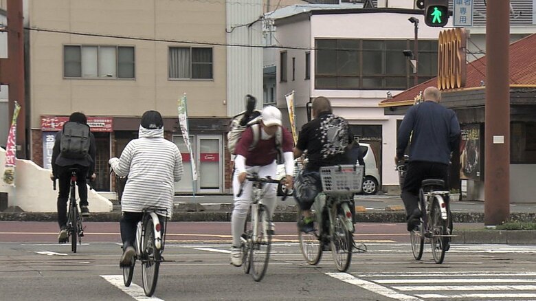 生活の足として多くの人が使う自転車