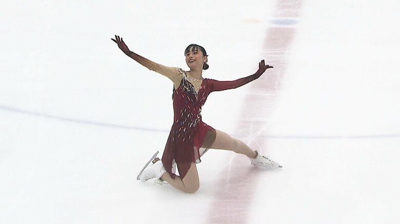 観客からの手拍子と歓声に包まれた山下真瑚のフリー（中部選手権）