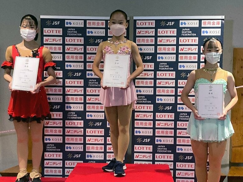 ジュニア女子の表彰台（関東選手権）