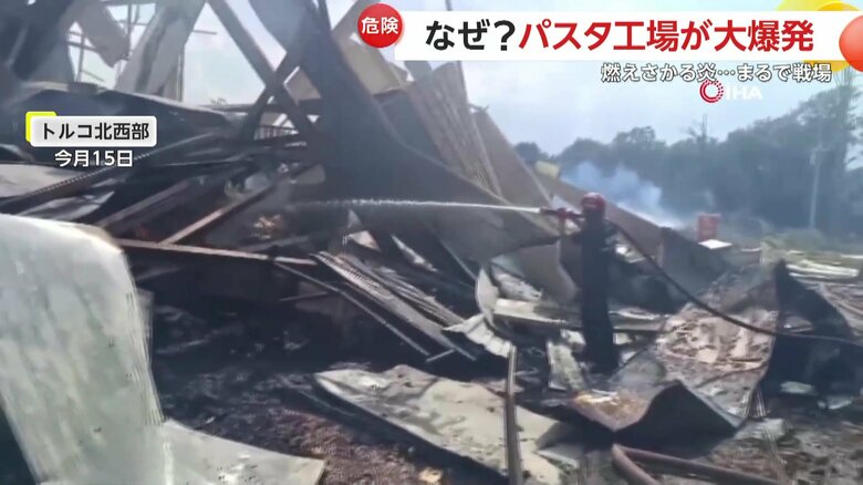 工場のあった敷地内はがれきの山