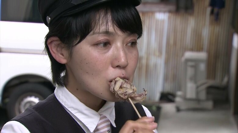 タコの天ぷらを試食