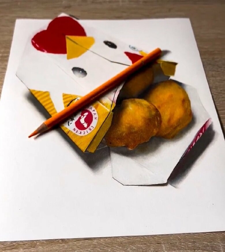 鉛筆を転がして“絵”だと証明