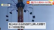 荒尾市のグリーンランドで回転ブランコが高さ４０メートルで停止 けが人なし【熊本】