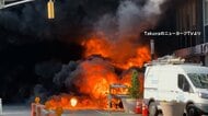 ハイブリッド車が爆発大炎上　遭遇した日本人「まるで映画の撮影」　電気系統の火災が原因か　アメリカ