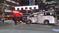 【動画で見る】エンジンがむき出しに…東京・赤坂で車が大破、公用車による多重事故で1人死亡　現場の交差点は過去にも事故