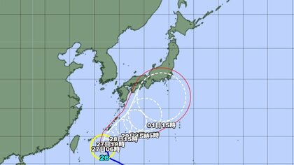 【台風情報】台風26号の進路予想　沖縄に接近後は本州の南を進む可能性　本州付近では雨の降る日が多くなる予想
