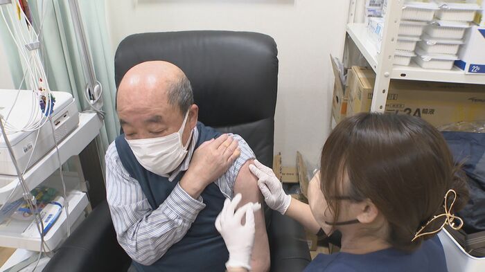 帯状疱疹のワクチン接種の様子