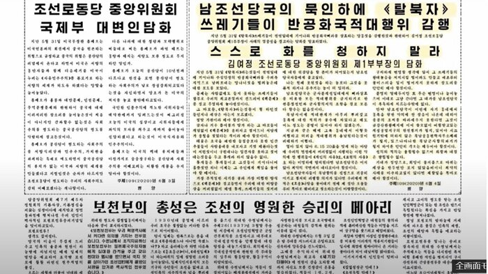 労働新聞にも掲載された金与正氏の談話