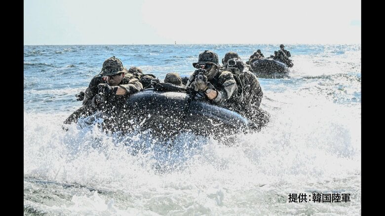 韓国軍が「海上浸透訓練」映像を公開　米韓合同軍事演習が終了…北朝鮮の反発に配慮か訓練の一部を来月に延期｜FNNプライムオンライン