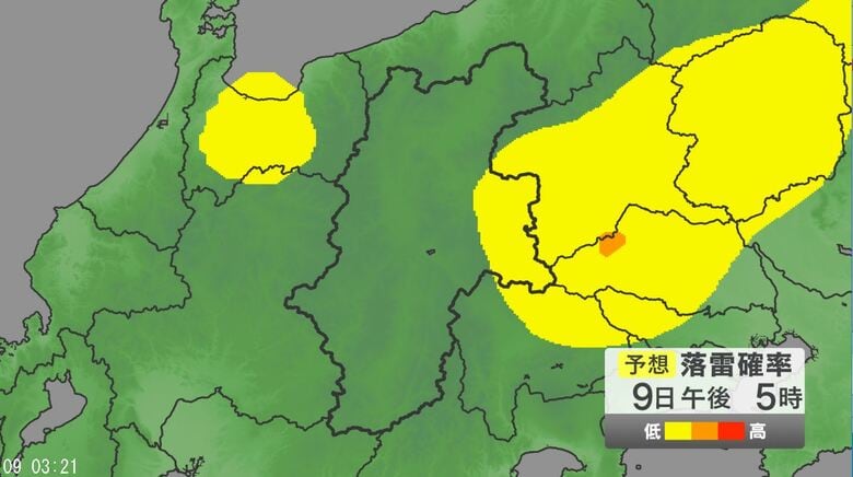 落雷や竜巻などの激しい突風、局地的な激しい雨に注意　長野県で9日昼過ぎから夜遅くにかけ大気の状態が非常に不安定　長野地方気象台の発表｜FNNプライムオンライン