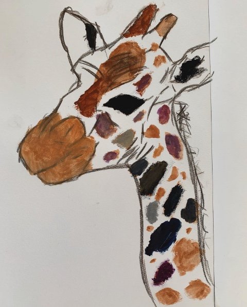 年長さんの時に描いた「キリン」