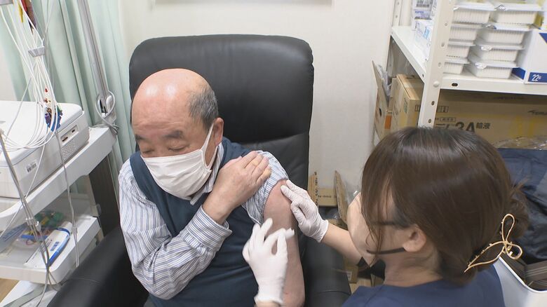 帯状疱疹のワクチン接種の様子