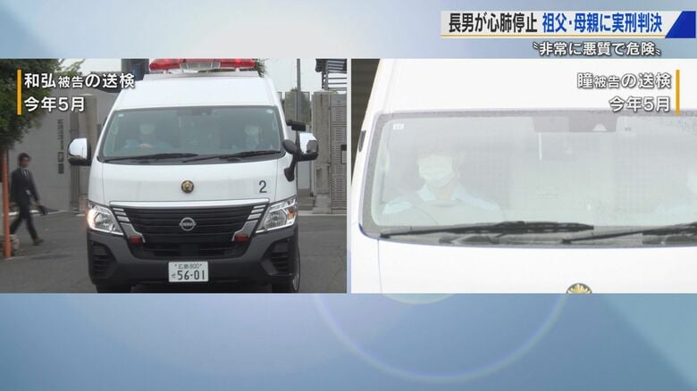 送検時の瞳被告・和弘被告