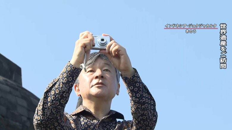 愛用のデジカメで遺跡を撮影