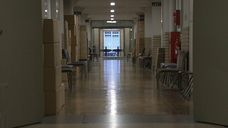 2021年、閑散とした財務省の廊下