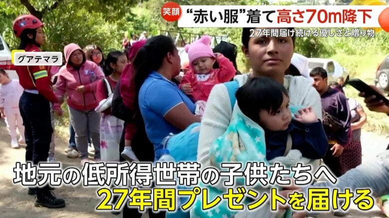サンタクロースのプレゼントを待つ子どもたち