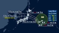 【台風情報】“ノロノロ台風”13号で沖縄は暴風続く　男性転倒など少なくとも5人けが　お盆休みは15号が東北接近か