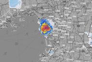 【急変】カメラがとらえた夢洲付近の“局地的大雨”　万博跡地があっという間に水びたしに　不安定な天候続く　“急変”に注意を