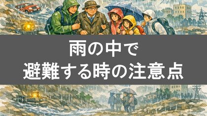 雨で避難する時に注意することは？マンホールの蓋が開いていることも…傘などで確認しながら慎重に