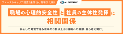 【若手社員1793人調査】「職場の心理的安全性」と「社員の主体性発揮」に相関関係