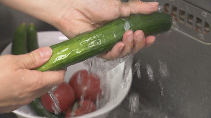 野菜はよく洗う