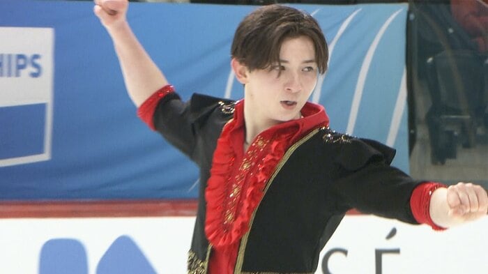 首位発進しワールドレコードを記録した中田のショートプログラム