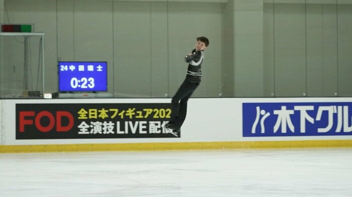 FSでは4回転トゥループを完璧に決めた中田