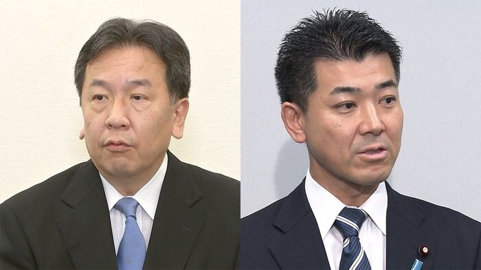 “合流新党“代表選に立候補 立民・枝野氏と国民・泉氏が共同会見