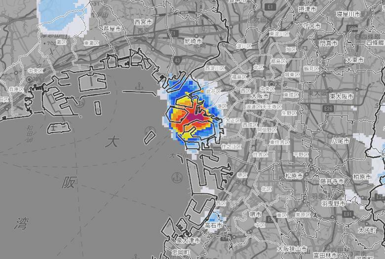 【急変】カメラがとらえた夢洲付近の“局地的大雨”　万博跡地があっという間に水びたしに　不安定な天候続く　“急変”に注意を｜FNNプライムオンライン