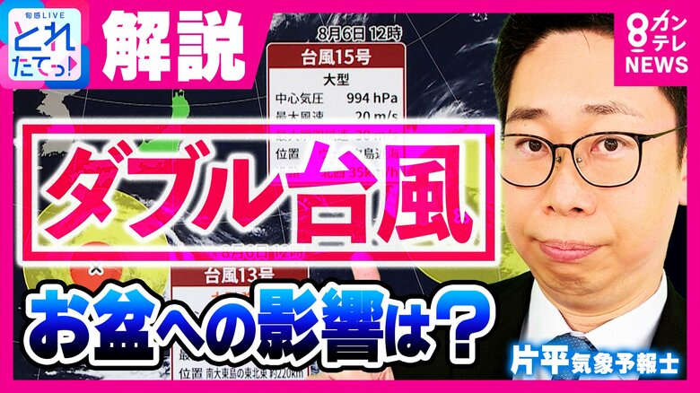 【ダブル台風】「古い家が風で押しつぶされてもおかしくない」 “ダブル台風”接近でお盆休みに影響か 北日本・東日本は注意を 沖縄は7~8日「最大瞬間風速55メートル」予想 台風13号・台風15号|FNNプライムオンライン