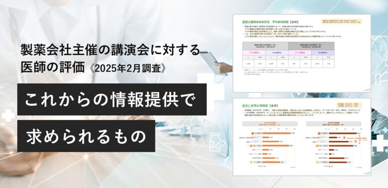 製薬会社主催の講演会への医師からの評価について調査を実施