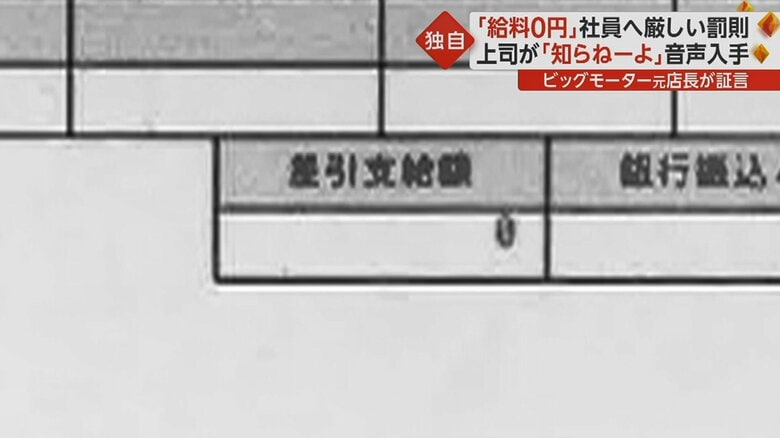 「差引支給額」に「0」と書かれた驚愕の給与明細