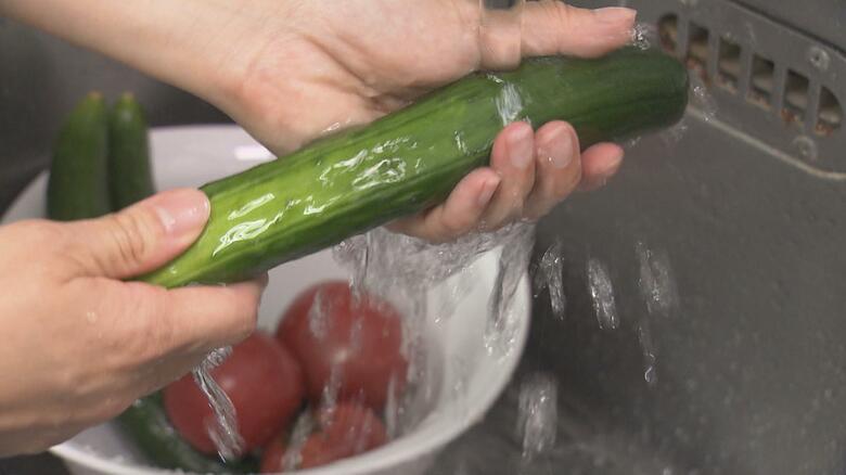 野菜はよく洗う