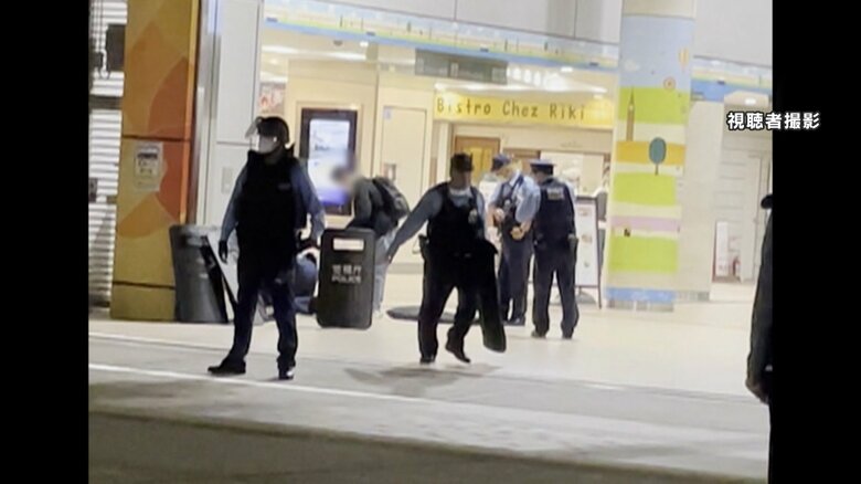 発砲事件が起きた現場(26日夜 東京・町田市)視聴者提供