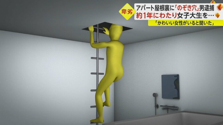 手製のはしごを女子大生宅の風呂場から降ろして部屋に侵入したか
