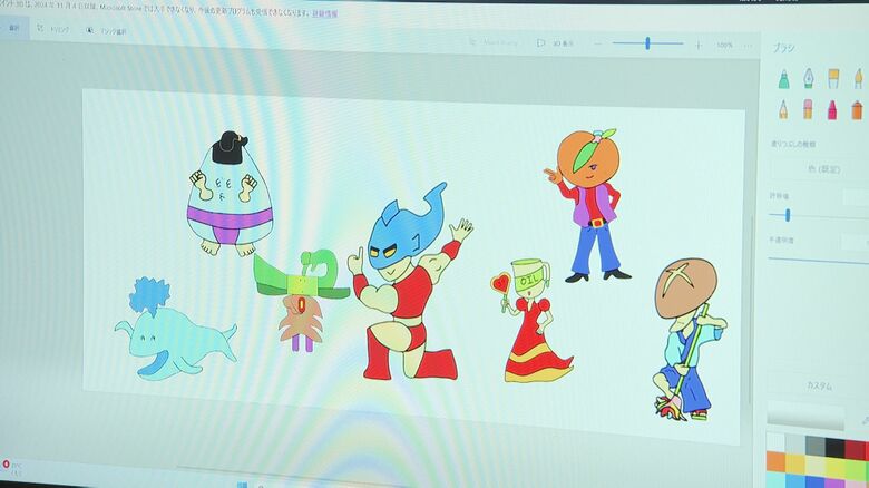 浦川淳さんが制作した「食育セブンヒーロー」