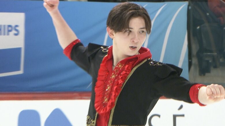 首位発進しワールドレコードを記録した中田のショートプログラム