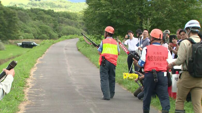8月21日に下川町で行われた「緊急銃猟」訓練の様子