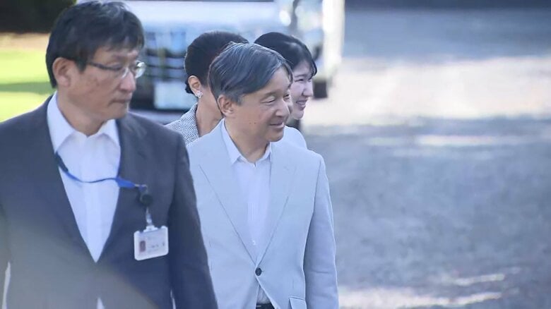 御料牧場に到着されたご一家　5月2日