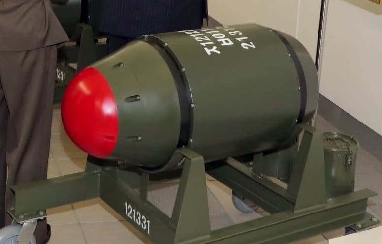 北朝鮮メディアが2023年に“核弾頭”として発表した「火山31」