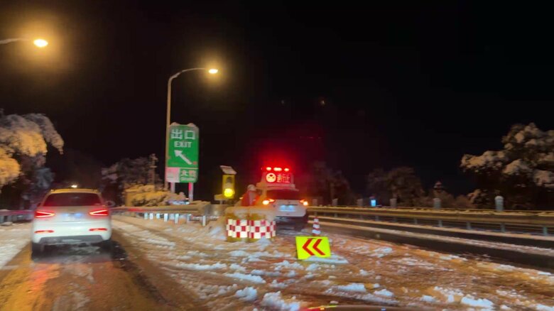 山陽道で立ち往生による渋滞（2日）