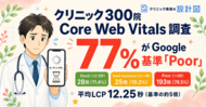 クリニックHP表示速度、Google基準達成は約1割？全国300院の Core Web Vitals を独自調査【クリニック集客の設計図】