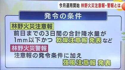 「林野火災注意報・警報」乾燥期の火災防止へ運用始まる　岩手・大船渡市の山林火災を受け新制度