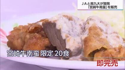 贅沢すぎるアレンジメニュー　南九州大学とJAみやざきが開発　学食で「宮崎牛南蛮」販売