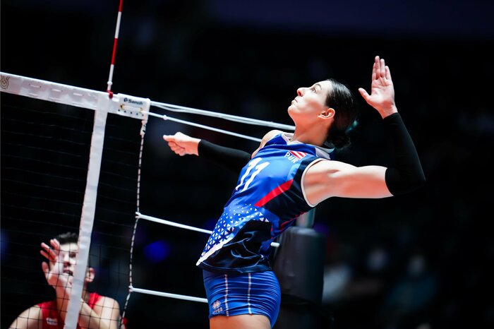 この2試合で38得点のアベルコロンビエ(写真:©️FIVB)