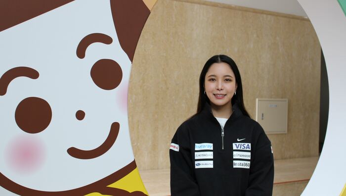 北海道文化放送のロビーにて