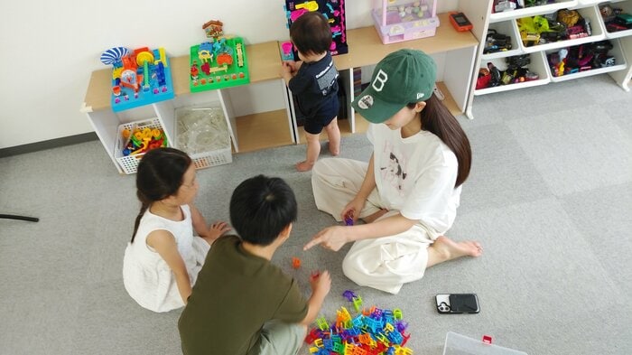 福岡から来た家族連れ
