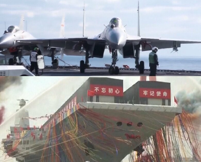 電磁カタパルト空母登場の衝撃！アジアのパワーバランス揺さぶる中国3隻目の空母「福建」とロシア・北朝鮮｜FNNプライムオンライン